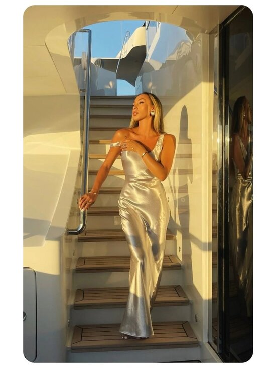 12th Tribe Dresses & Skirts - NWT 12th Tribe Orion Silver Metallic Sleeveless Maxi Dress sz XL
